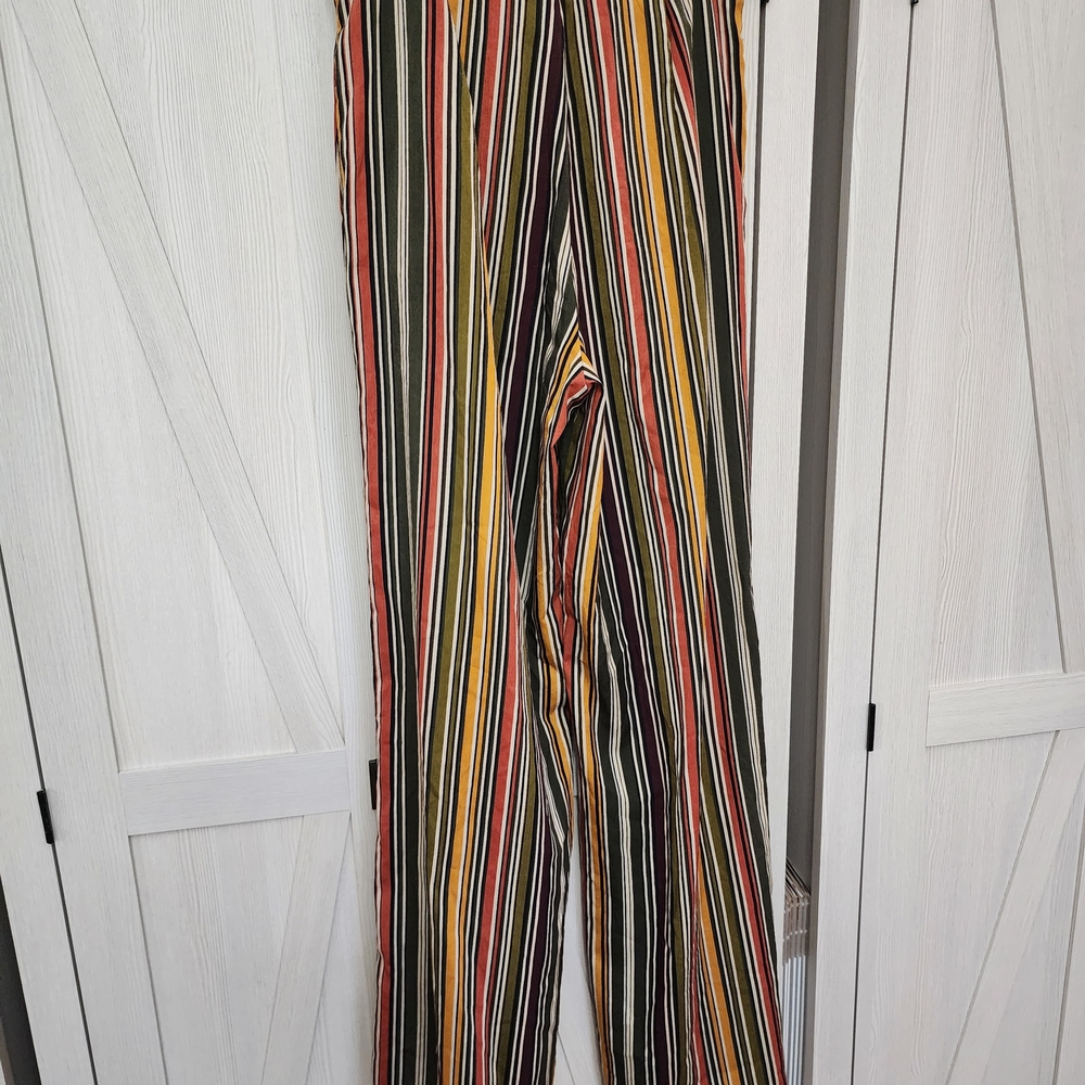 Striped Multicolor Boot Cut Pants - Picture 8 of 11